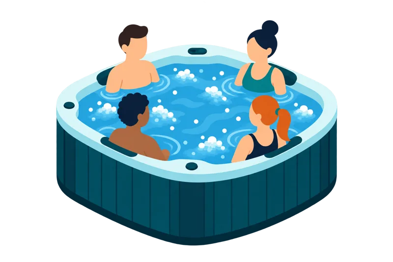 4–6 person family tub